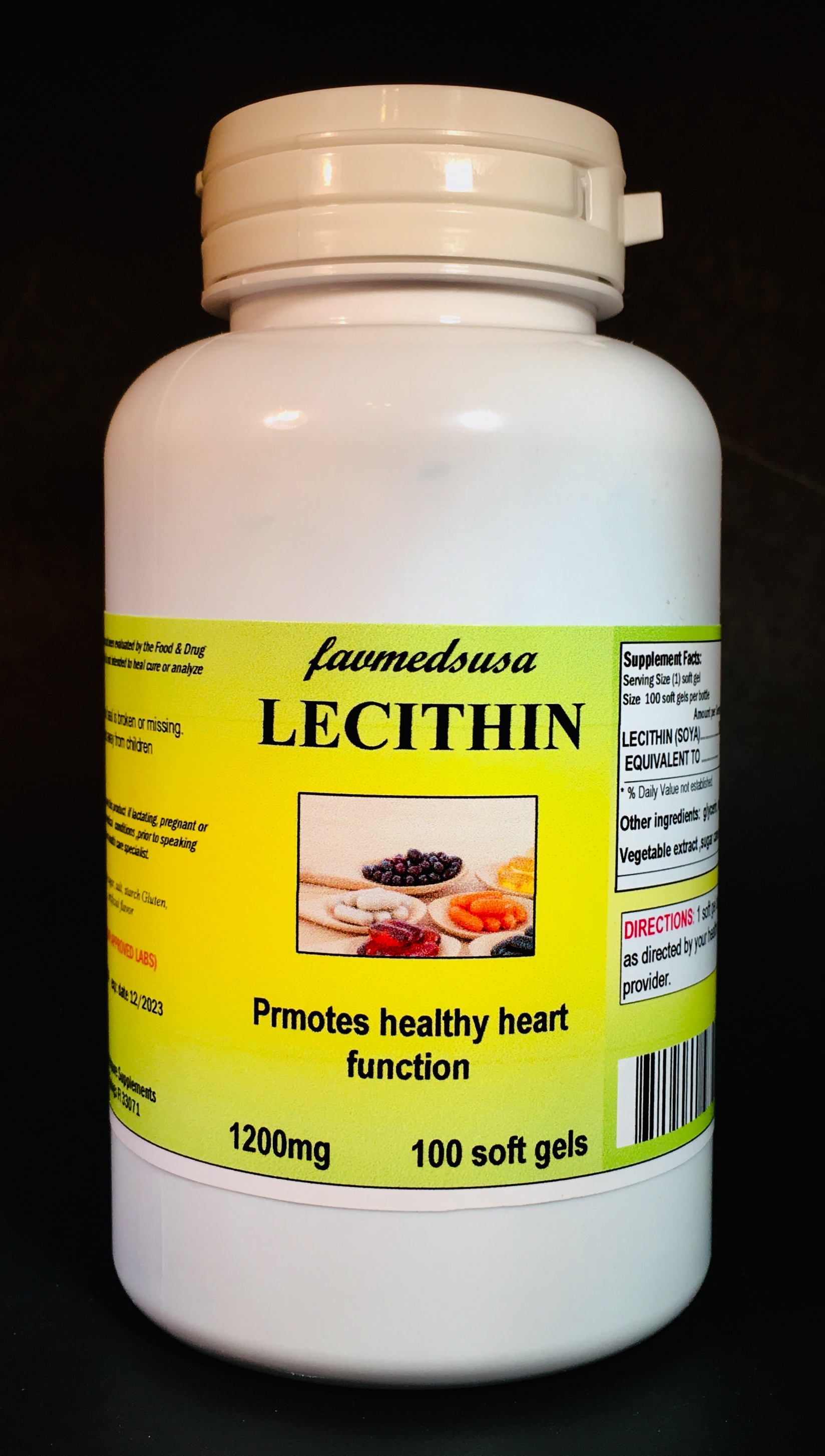 Lecithin 1200mg - 100 soft gels